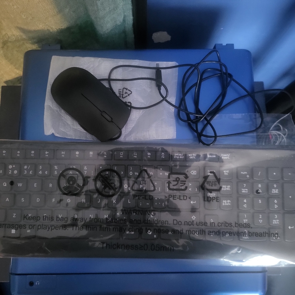 Lenovo Black Wired Keyboard and Mouse Set